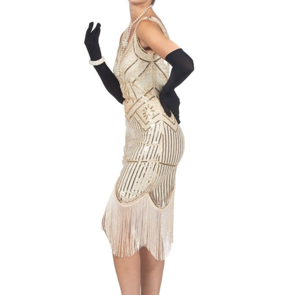 Charleston 20's jurk gebroken wit - Partywinkel - 8720059067169