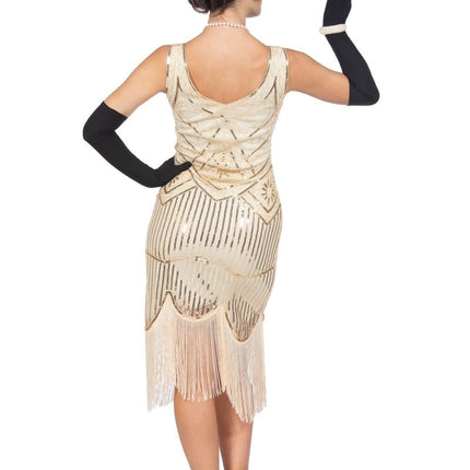 Charleston 20's jurk gebroken wit - Partywinkel - 8720059067169