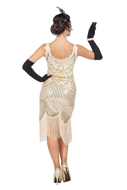 Charleston 20's jurk gebroken wit - Partywinkel - 8720059067169