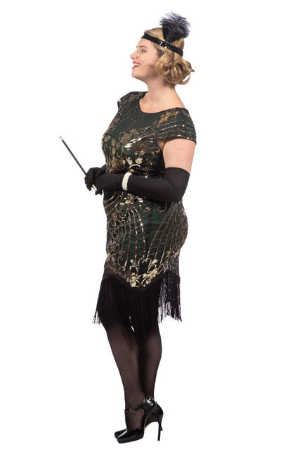 Charleston 20's jurk groen - Partywinkel - 8720059067190