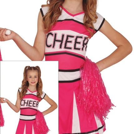 Cheerleader Jurk Roze Meisje - Partywinkel - 8434077785478