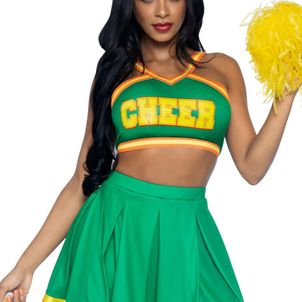 Cheerleader Pak Groen Dames Leg Avenue van Leg Avenue koop je bij Partywinkel