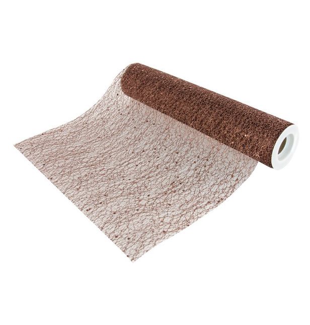 Brauner Tischläufer Glitter 5m