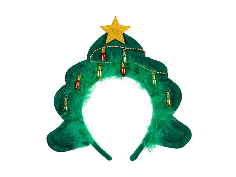 Christmas Tree Headband, 18.5x24cm, mix van Partydeco koop je bij Partywinkel