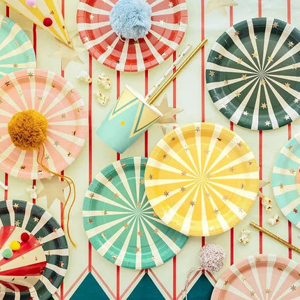 Circus Borden 18cm 6st van Partydeco koop je bij Partywinkel