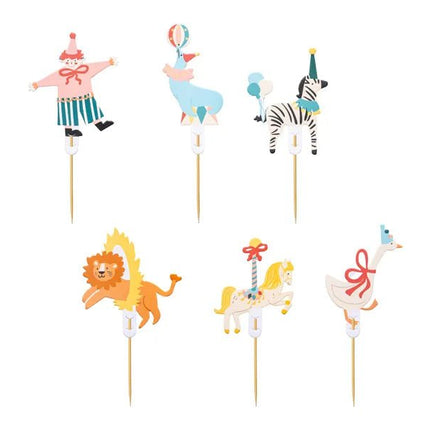 Circus Cocktailprikkers 6st van Partydeco koop je bij Partywinkel
