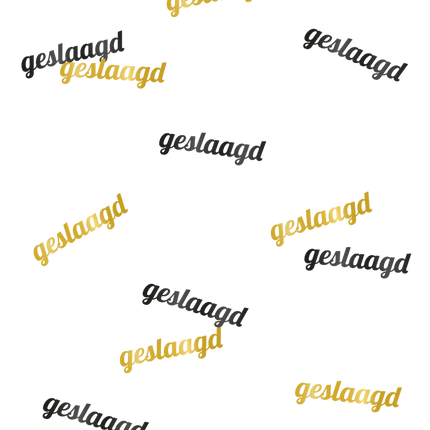 Erfolgreicher Tisch Konfetti Schwarz Gold 14gr