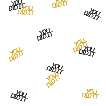 Erfolgreicher Tisch Konfetti Schwarz Gold You Did It 14gr