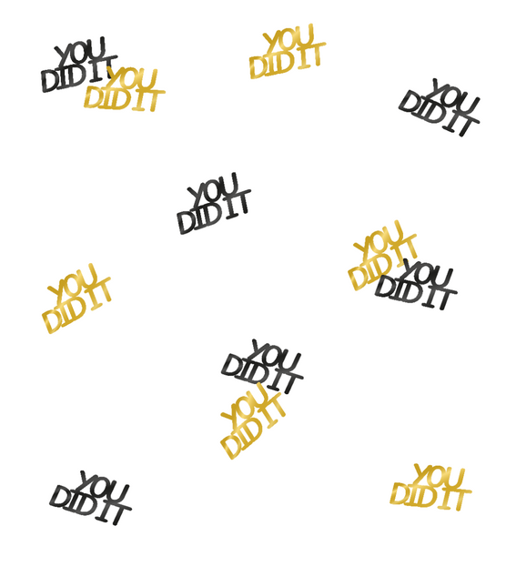 Erfolgreicher Tisch Konfetti Schwarz Gold You Did It 14gr