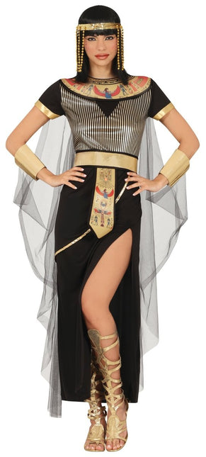 Cleopatra Kostuum Zwart Goud Dames - Partywinkel - 8434077861677
