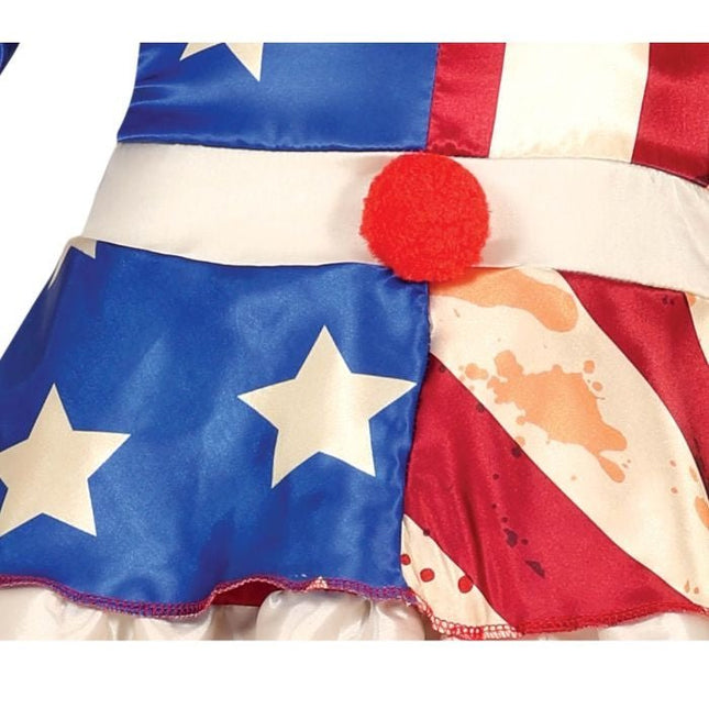 Clown Halloween Kostuum Dames Amirikaanse vlag van Fiestas Guirca koop je bij Partywinkel