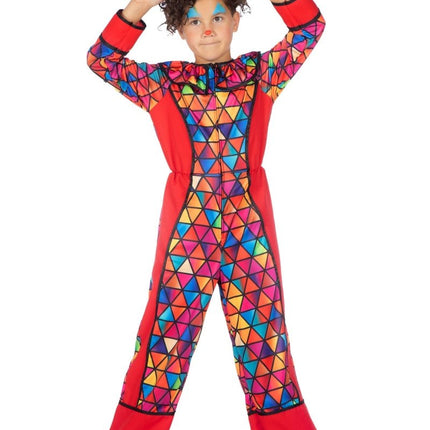 Clown Jumpsuit Gekleurd Kind van Wilbers & Wilbers koop je bij Partywinkel