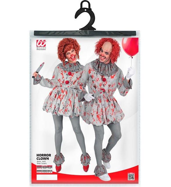 Clown Kostuum Grijs Rood van Widmann koop je bij Partywinkel