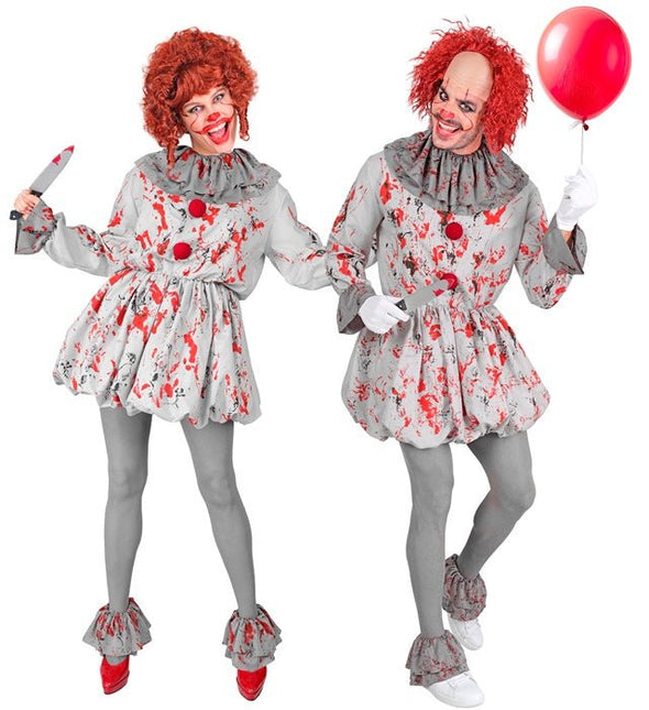 Clown Kostuum Grijs Rood van Widmann koop je bij Partywinkel
