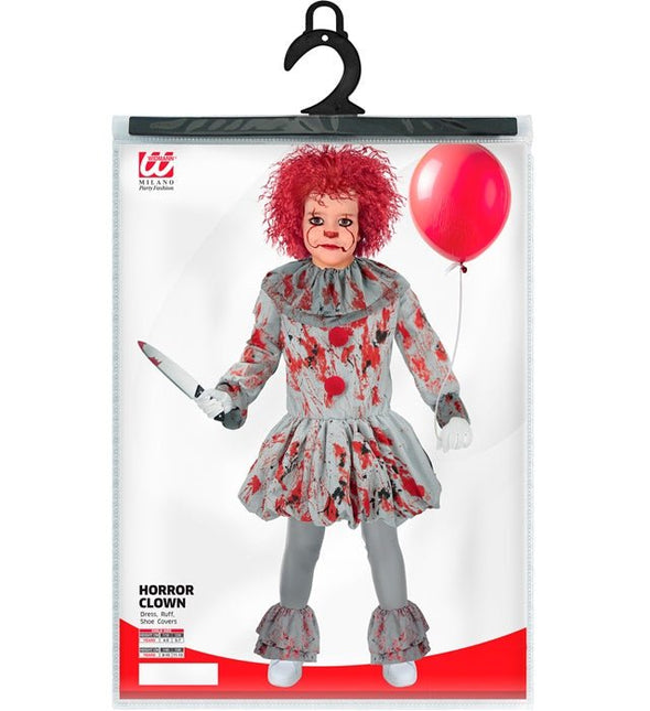 Clown Kostuum Grijs Rood Kind van Widmann koop je bij Partywinkel