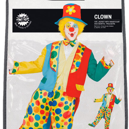 Clown Kostuum Heren Gekleurd van Fiestas Guirca koop je bij Partywinkel