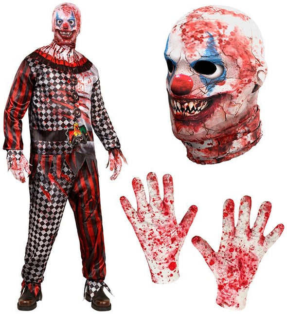 Clown Kostuum Rood Heren 4 delig van Widmann koop je bij Partywinkel
