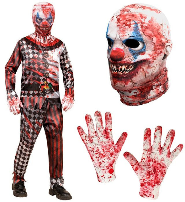 Clown Kostuum Rood Kind 4 delig van Widmann koop je bij Partywinkel