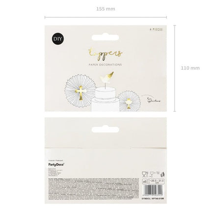 Communie Caketopper 31,5cm 6st van Partydeco koop je bij Partywinkel