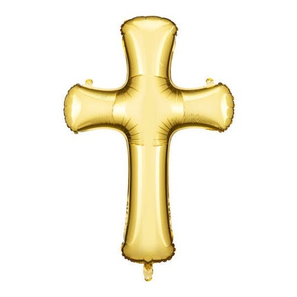 Communie Helium Ballon Kruis Leeg 1,3m van Partydeco koop je bij Partywinkel