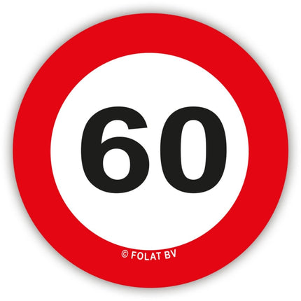 Confetti 60 Jaar Verkeersbord 48st - Partywinkel - 8714572624602