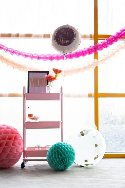 Confetti Ballon Blauw Goud 61cm van Folat koop je bij Partywinkel