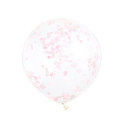 Confetti Ballonnen Lichtroze 40cm 6st van Unique koop je bij Partywinkel