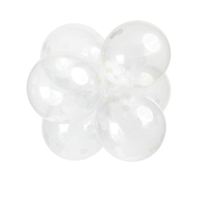 Confetti Ballonnen Wit 30cm 6st van WeFiesta koop je bij Partywinkel