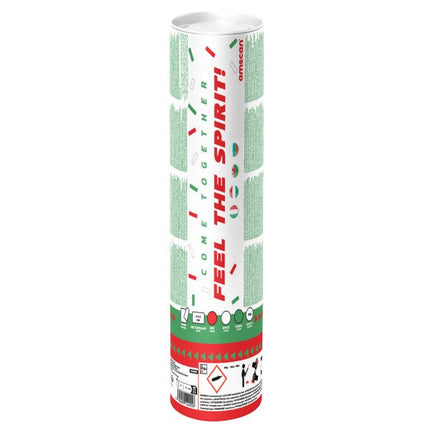 Confetti Cannon papier groen wit rood van Riethmueller koop je bij Partywinkel