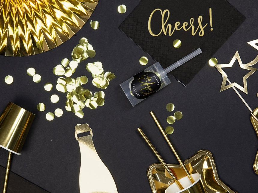 Confetti Kanon Goud 18cm van Partydeco koop je bij Partywinkel