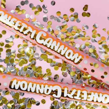 Confetti Kanon Goud Zilver 40cm van Partydeco koop je bij Partywinkel