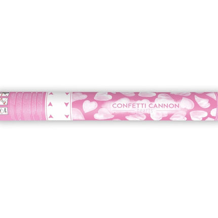 Confetti Kanon Hartjes Wit 40cm van Partydeco koop je bij Partywinkel