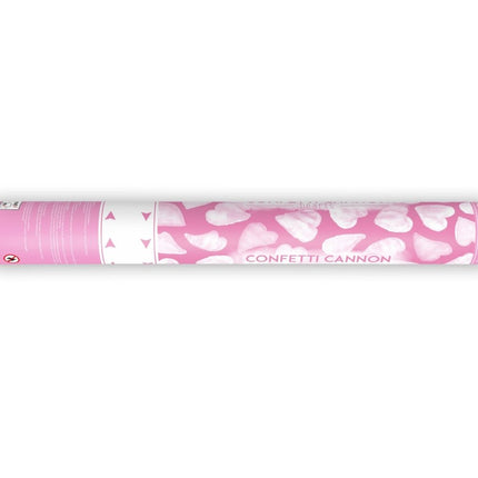 Confetti Kanon Hartjes Wit 40cm van Partydeco koop je bij Partywinkel