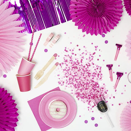 Confetti Kanon Lichtroze 18cm van Partydeco koop je bij Partywinkel