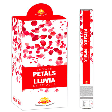 Confetti Kanon Rozenblaadjes Rood 50cm van Fiestas Guirca koop je bij Partywinkel