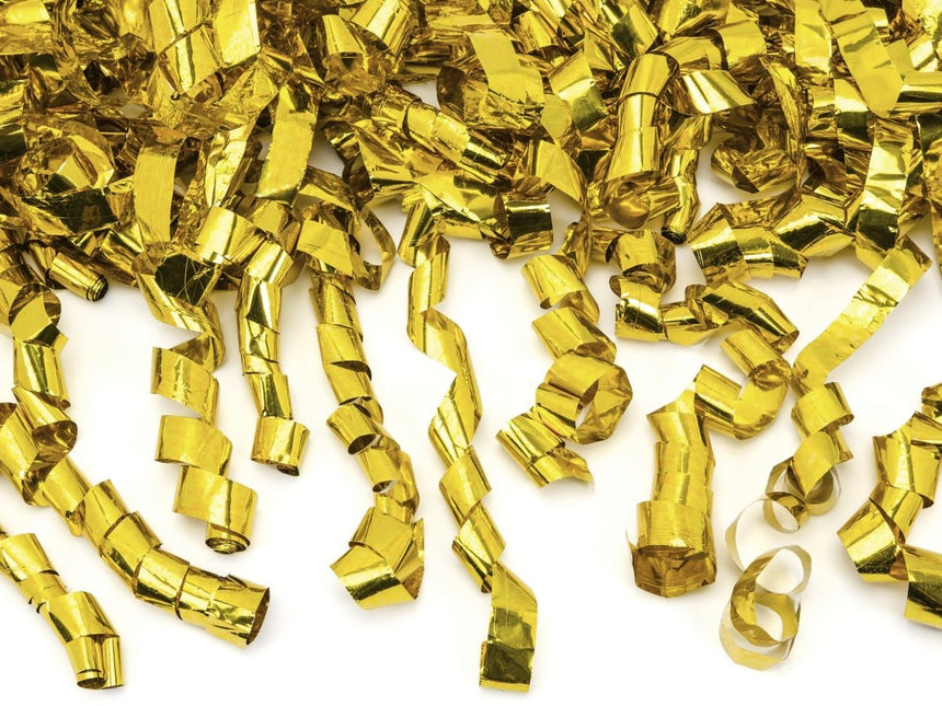 Confetti Kanon Serpentine Goud 40cm van Partydeco koop je bij Partywinkel
