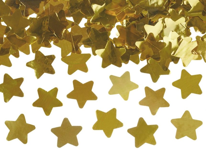 Confetti Kanon Sterren Goud 40cm van Partydeco koop je bij Partywinkel