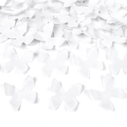 Confetti Kanon Vlinders Wit 40cm van Partydeco koop je bij Partywinkel