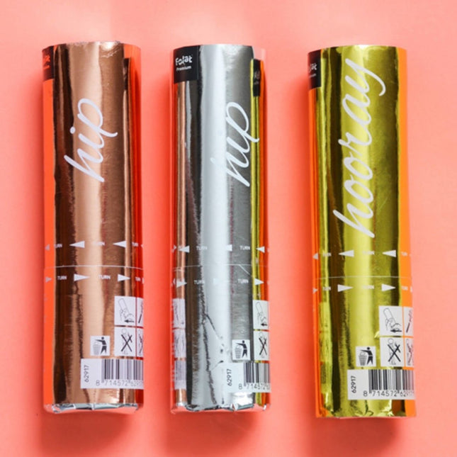 Confetti Kanonnen Set Metallic 15cm 3st van Folat koop je bij Partywinkel