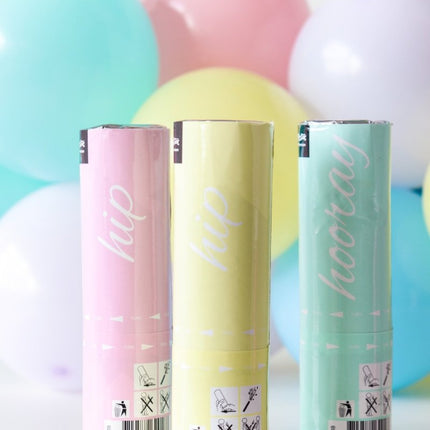 Confetti Kanonnen Set Pastel 15cm 3st van Folat koop je bij Partywinkel