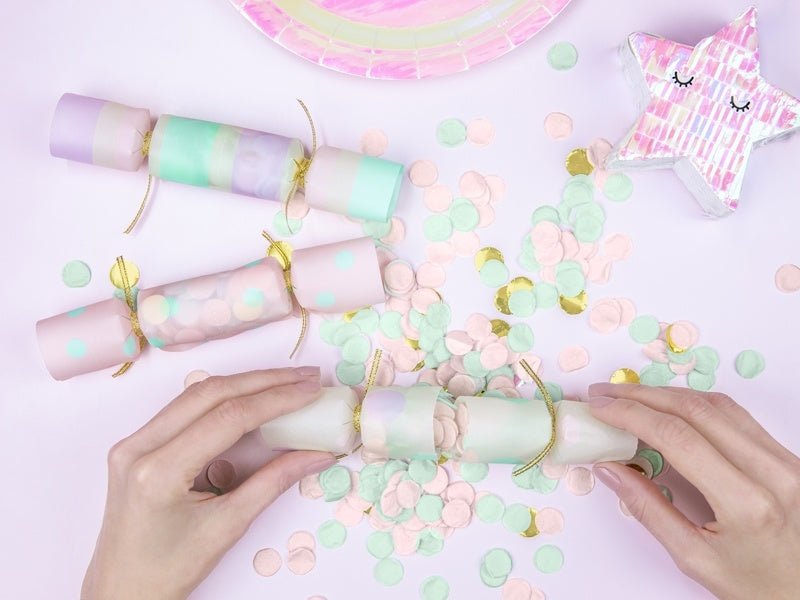 Confetti Knaller Pastel 17cm 6st van Partydeco koop je bij Partywinkel