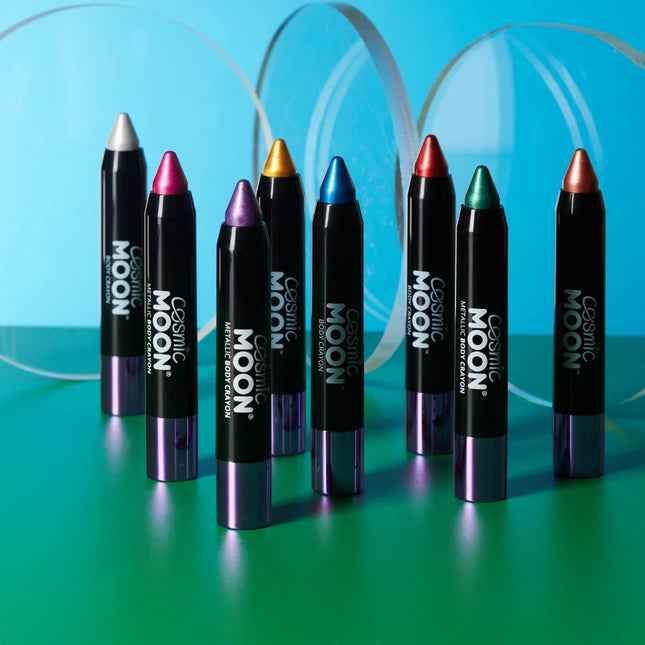 Cosmic Moon Metallic Body Crayons Blue 3.2g van Moon Creations koop je bij Partywinkel