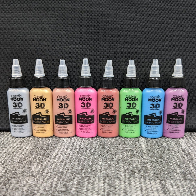 Cosmic Moon Metallic Fabric Paint Purple 30ml van Moon Creations koop je bij Partywinkel