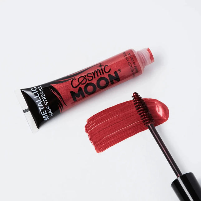 Cosmic Moon Metallic Hair Streaks Red 15ml van Moon Creations koop je bij Partywinkel