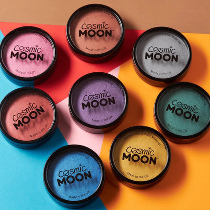Cosmic Moon Metallic Pro Face Paint Cake Pots Silver 36g van Moon Creations koop je bij Partywinkel