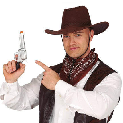 Cowboy Geweer Zilver 24cm van Fiestas Guirca koop je bij Partywinkel