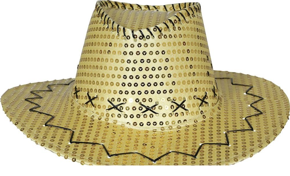 Cowboy Hoed Goud Pailletten van Fiestas Guirca koop je bij Partywinkel