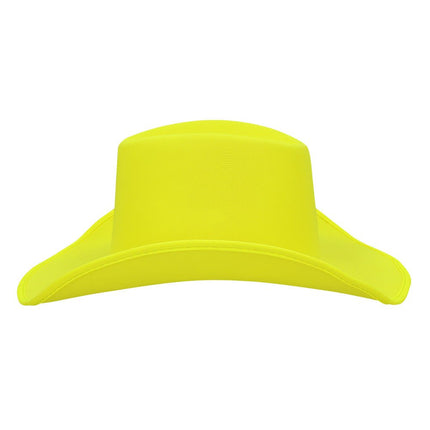 Cowboy Hoed Neon Geel Uv Blacklight van Boland koop je bij Partywinkel
