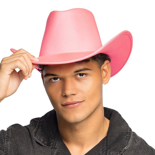 Cowboy Hoed Neon Roze Uv Blacklight van Boland koop je bij Partywinkel
