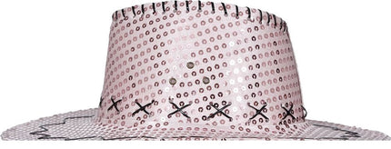 Cowboy Hoed Roze Pailletten - Partywinkel - 8434077230343